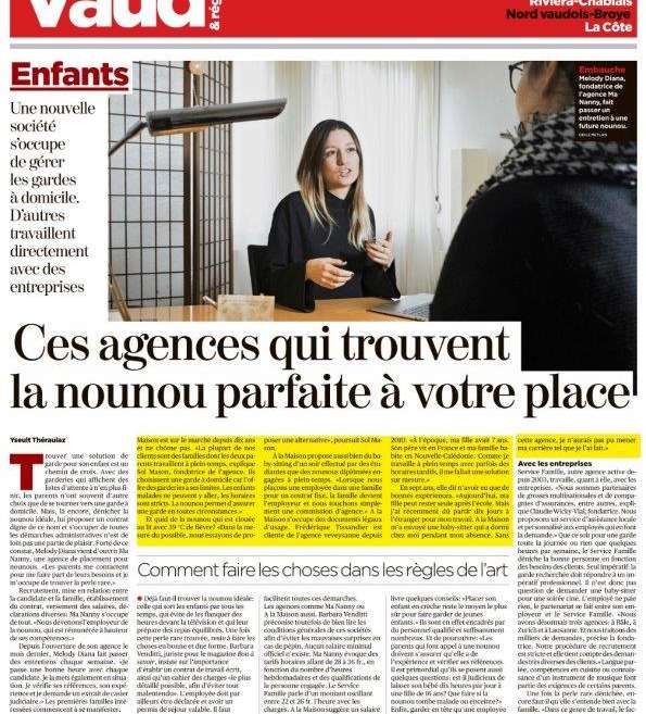 Article dans le 24 Heures